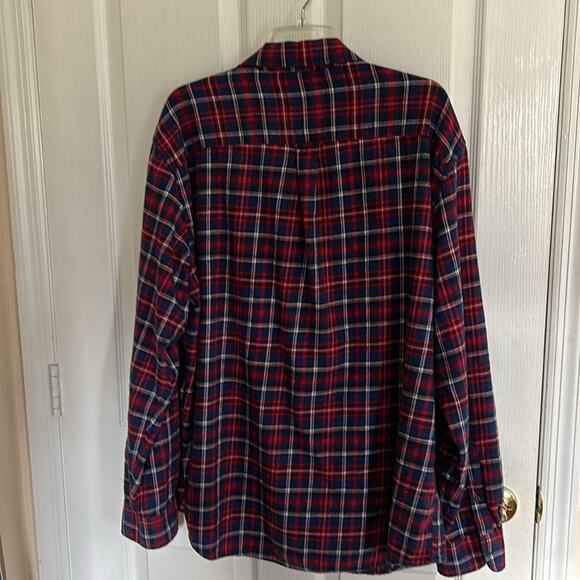 Chaps men’s XXL flannel, long sleeve button-down shirt, with square tail - Picture 4 of 9